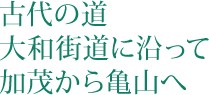 古代の道大和街道に沿って加茂から亀山へ
