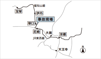事故現場の周辺地図