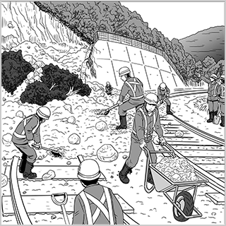 Various inspections are performed: Inspection for sediment inflow/outflow