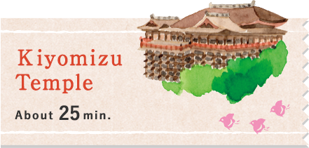 Kiyomizu Temple About 25min.