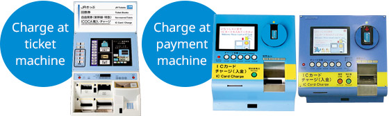 Charge at ticket machine, Charge at payment machine