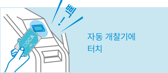 자동 개찰기에 터치