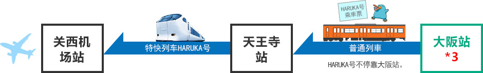 回程 : 大阪 → 关西机场
