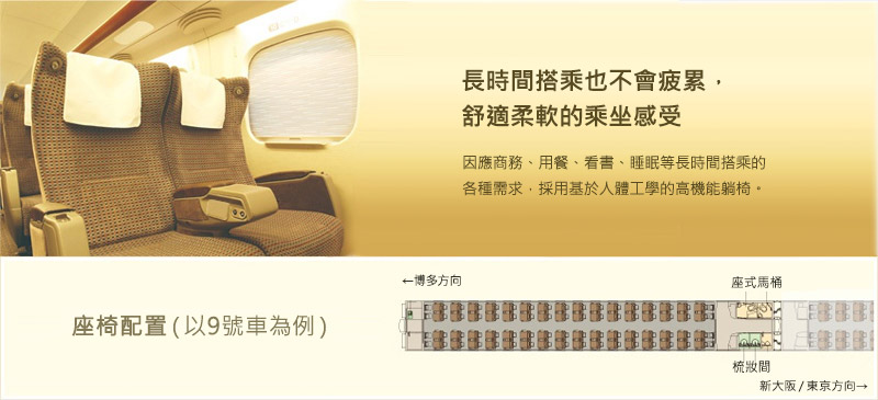 長時間搭乘也不會疲累,舒適柔軟的乘坐感受
